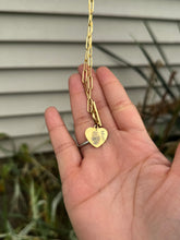 Load image into Gallery viewer, Custom Real Fingerprint Necklace, Custom Heart Charm with Name, Engraved Fingerprint Handwriting
