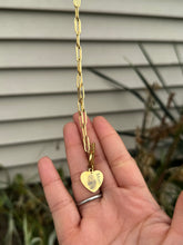 Load image into Gallery viewer, Custom Real Fingerprint Necklace, Custom Heart Charm with Name, Engraved Fingerprint Handwriting
