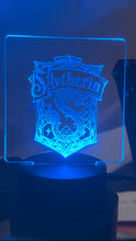 Load image into Gallery viewer, Inspired, Slytherin LED Square with round corners 5”x5” Acrylic Table Sign
