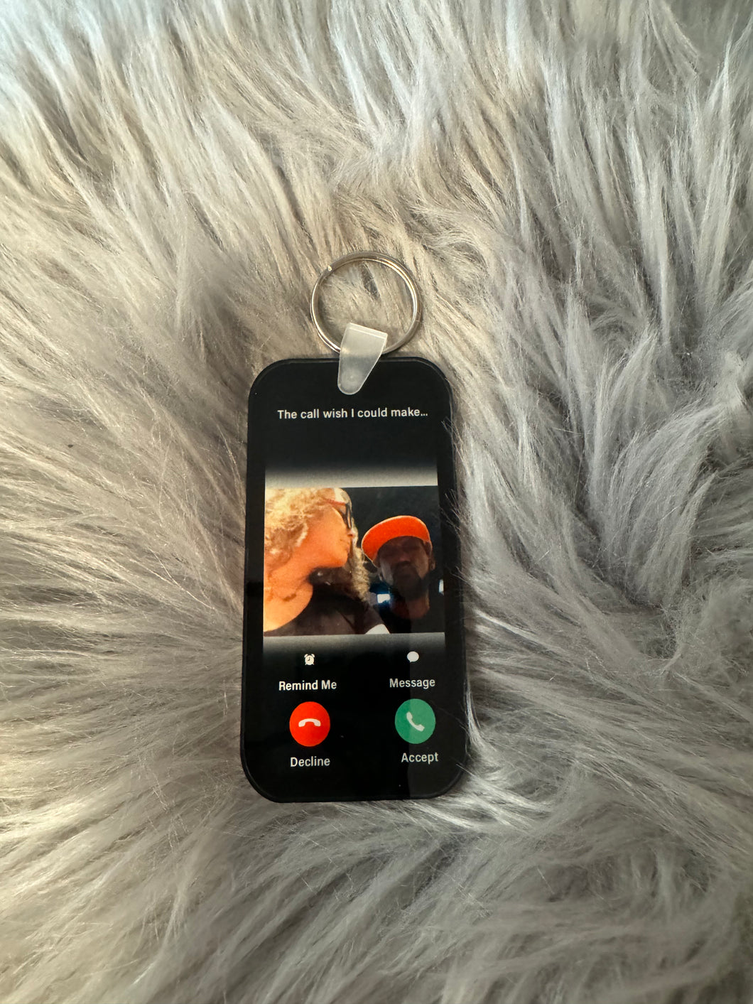 The Call I Wish I Could Make Custom Photo ,Memorial Keychain,Remembrance Photo Inserted Personalized Acrylic Keychain