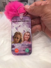 Load image into Gallery viewer, Memorial Keychain, Personalized The Call I Wish I Could Make, Photo Memorial, Custom Photo Keychains, Unique Sympathy Gifts, Photo Keychain.
