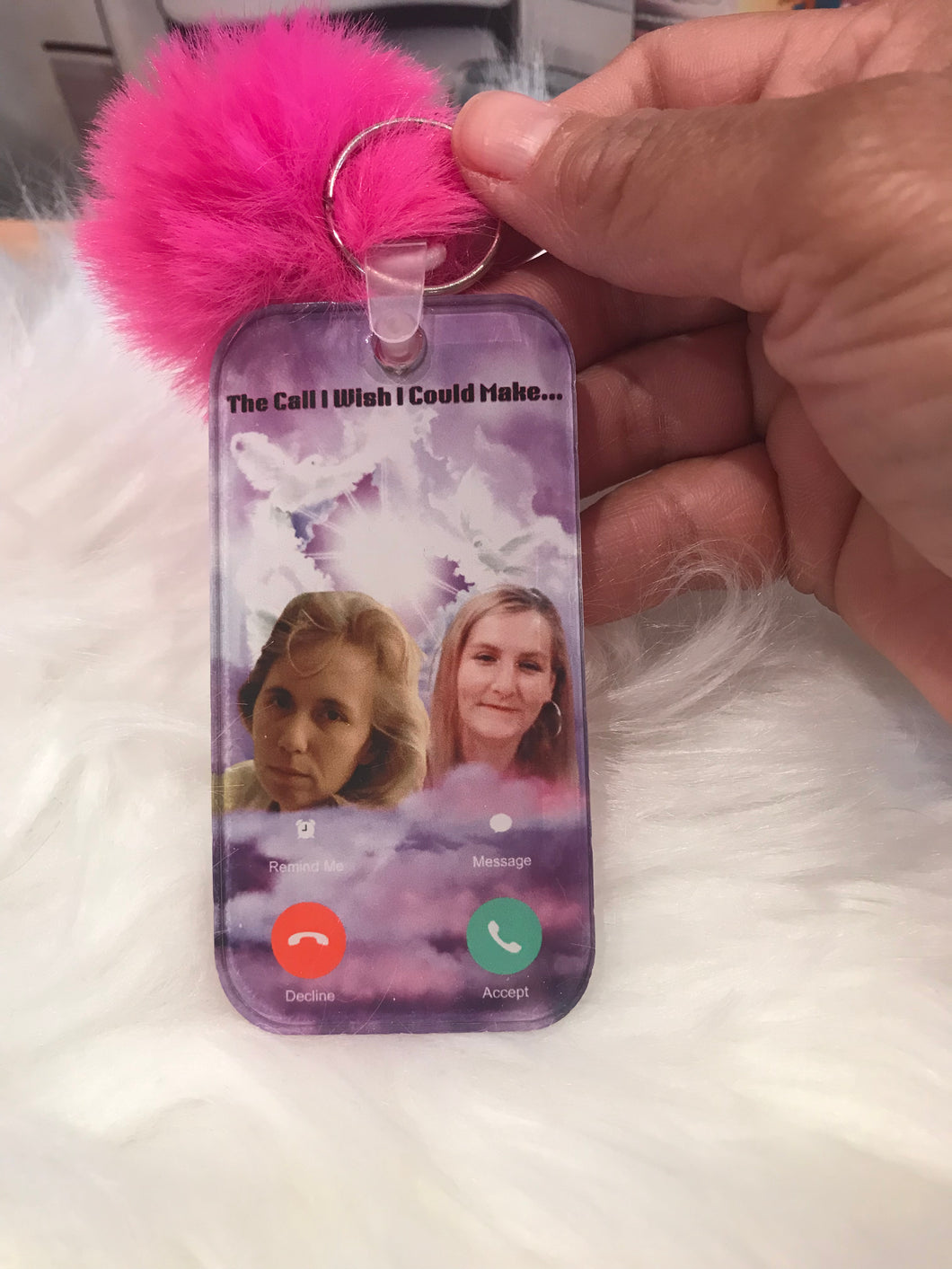 Memorial Keychain, Personalized The Call I Wish I Could Make, Photo Memorial, Custom Photo Keychains, Unique Sympathy Gifts, Photo Keychain.