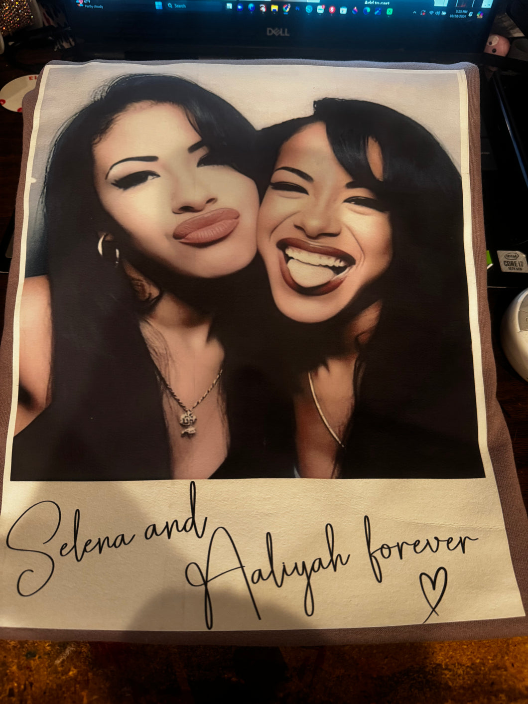 Selena Sweatshirt Aaliyah Sweatshirt Selena Quintanilla Aaliyah Haughton Sweatshirt Angel Sweater 90s  Retro Polaroid