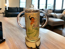 Load image into Gallery viewer, Personalized 2 Lid Sippy Cup Tumbler/ Toddler Tumbler  - 12 oz - personalized for baby, toddlers, Christmas gift for kids, baby shower birthday
