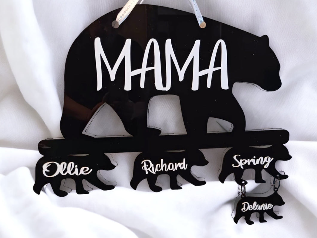 Personalized Mama Bear with Cubs and Grand-Cubs