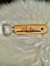 Load image into Gallery viewer, Personalized Wood Handled Bottle Opener, laser engraved, customizable, Gift for Father&#39;s Day, Bachelor  Bachelorette Party, Wedding Favor,
