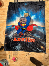 Load image into Gallery viewer, Super Hero Personalized Soft Micro Fleece Blanket
