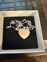 Load image into Gallery viewer, Personalized Photo Engraved Necklace in 925 Sterling Silver
