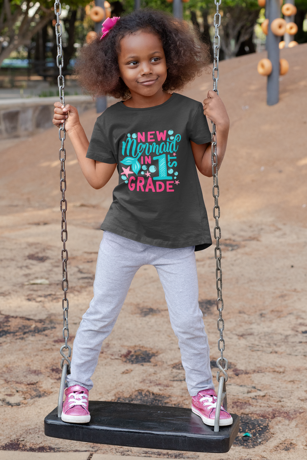 Personalized Custom Mermaid Back To School T-Shirt, 1st Grade Mermaid Shirt, Mermaid Girl Shirt, Back To School, First Day Of School